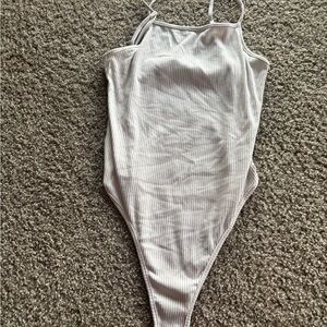 SHEIN Cream Bodysuit Top
